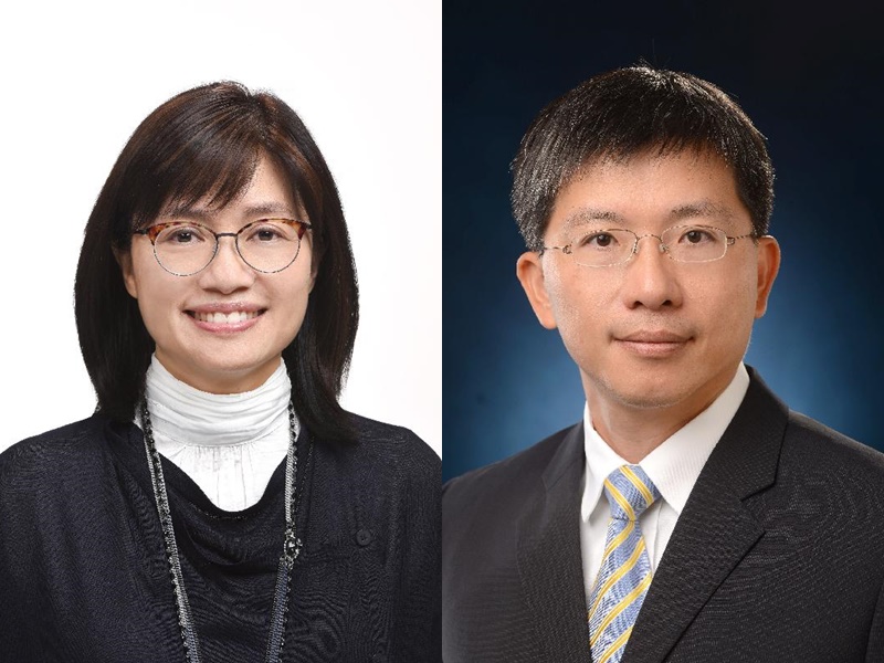謝曼怡(左)陳松青(右)。政府新聞處