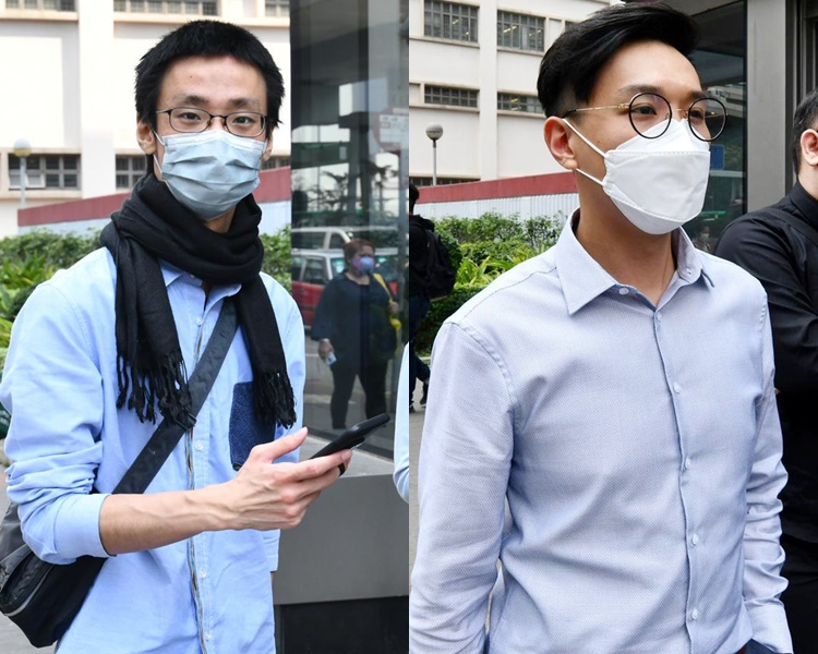 被告邱俊軒(左);被告梁彥中(右)。