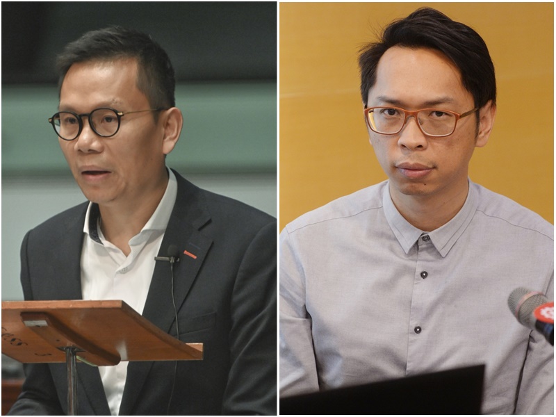 陳恒鑌(左);陸頌雄(右)關注事故。資料圖片