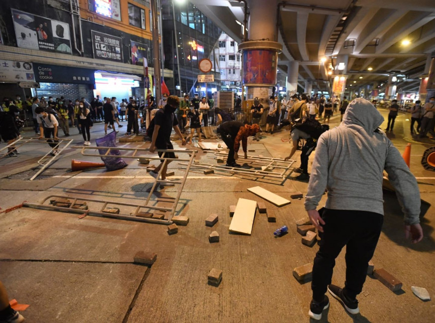昨日港島多區爆發警民衝突。資料圖片