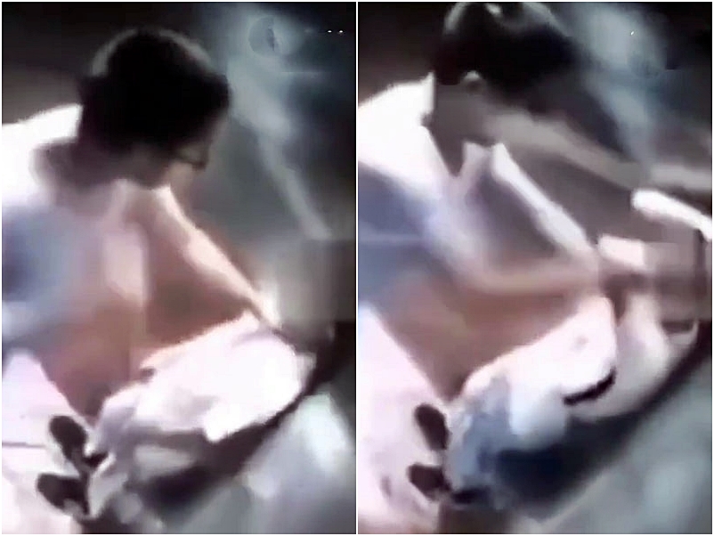 5秒內連續9次捶打男孩頭部。(網圖)