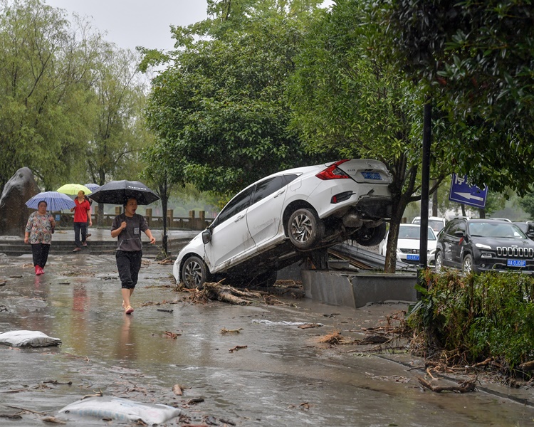 四川暴雨成災。新華社