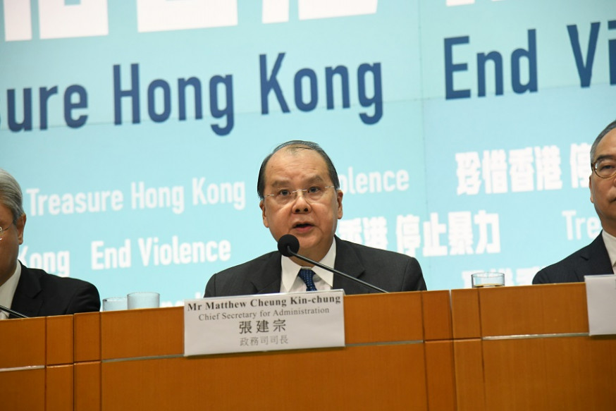 張建宗希望,市民可以諒解警員蒙面是執法行動上的需要。