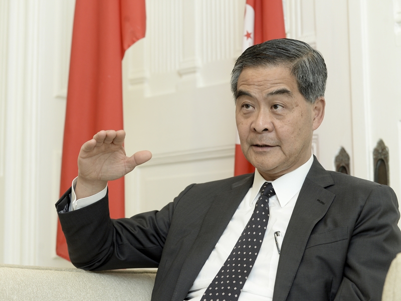 前特首梁振英表示,特區政府應抓緊對話機會正本清源。資料圖片