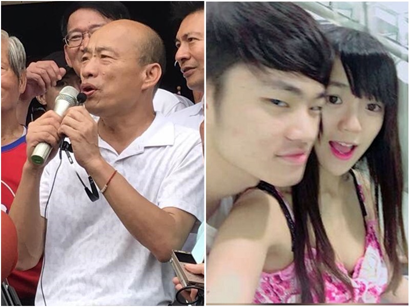 韓國瑜(左圖)質疑台灣政府拒絕接受陳同佳(右圖)。網上圖片