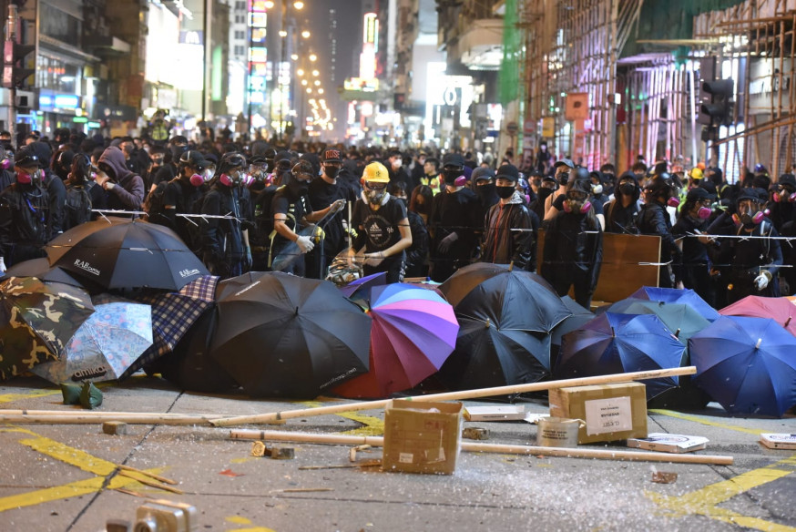 警方指,昨日一共拘捕287人。資料圖片