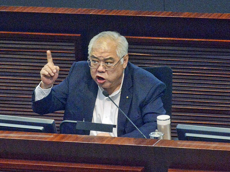 民建聯黃定光激動發言。資料圖片