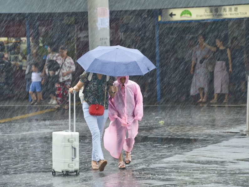 廣泛地區有大雨。資料圖片