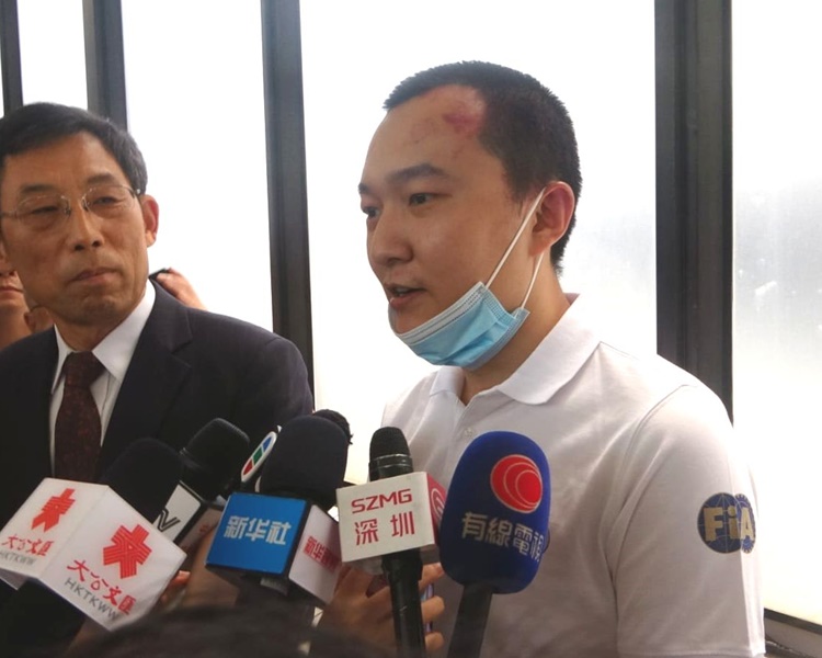付國豪出院今午。梁國峰攝