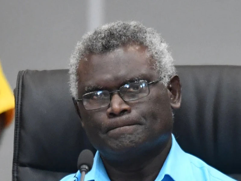 所羅門總理索加瓦雷(Manasseh Sogavare)。AP資料圖片