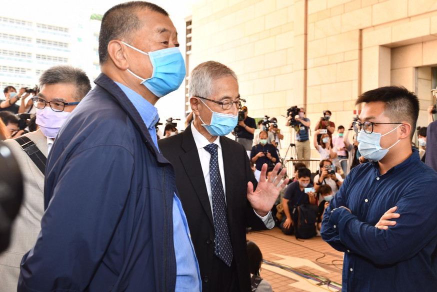 黎智英、李柱銘。