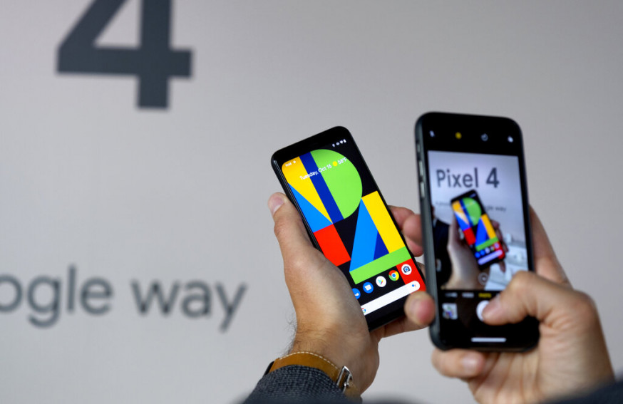 美國Google集團周二在紐約舉行的發佈會上,介紹新一代智能手機Pixel 4。AP