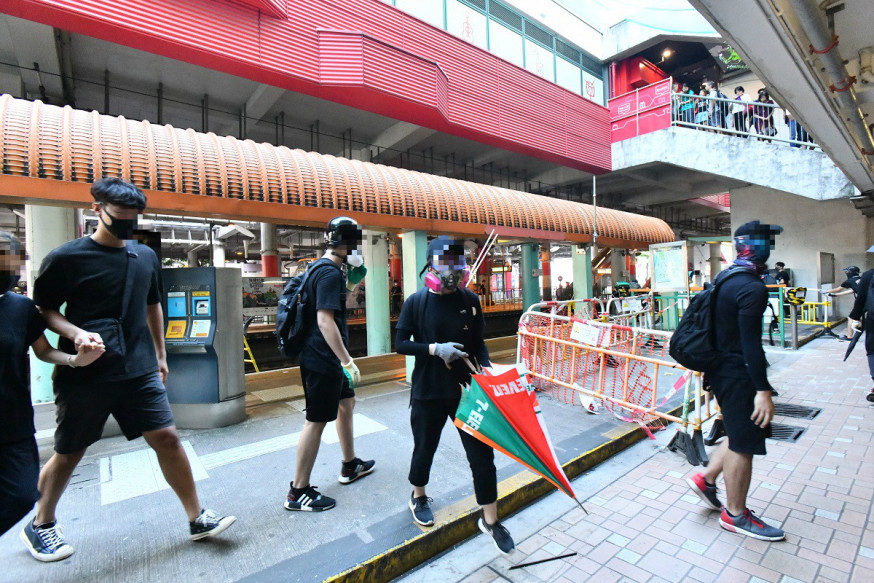 屯門上周六爆發示威。資料圖片