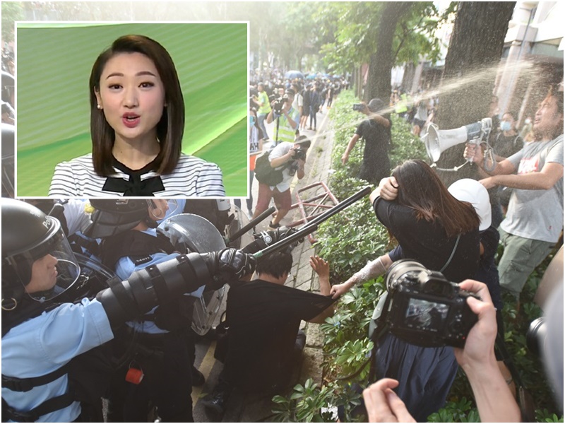 無綫女主播金盈的社交帳號被網民批評報道偏頗。