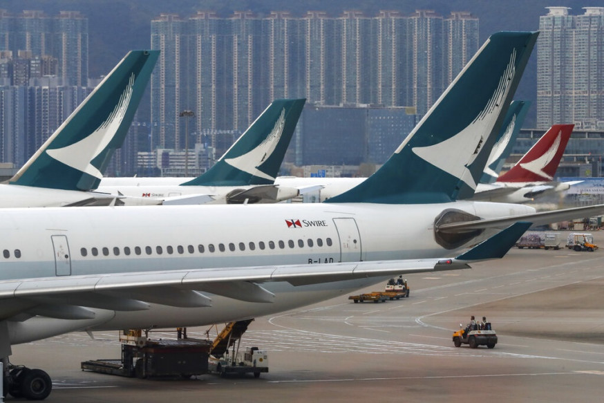 中央電視台指國泰航空管理層將進一步清理。AP圖片