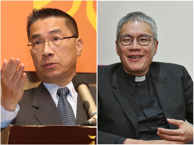 台灣內政部長徐國勇證實曾會見管浩鳴(右)。資料圖片