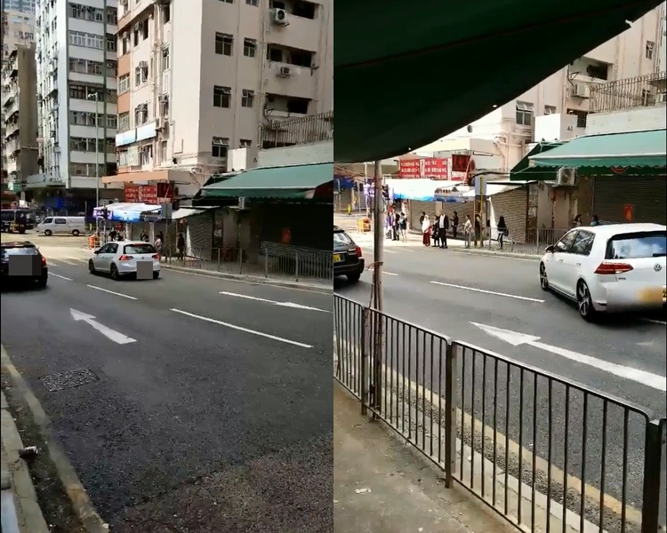 白色私家車停了半分鐘才知道自己正逆線。Nathan Tsoi @ 馬路的事討論區 facebook