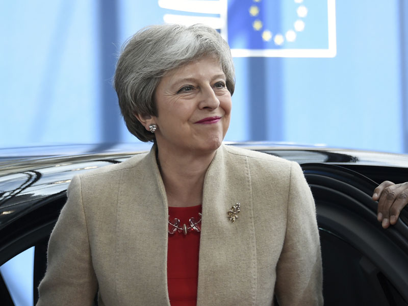 下月離任的英國首相文翠珊出席歐盟峰會,她強調英國應該在有協議下脫歐,呼籲各方妥協。AP