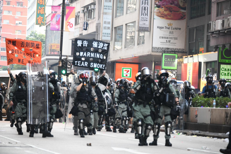 林志偉不滿警隊站在最前線與暴徒周旋,政府沒有任何強而有力的措施和支援配合工作。資料圖片