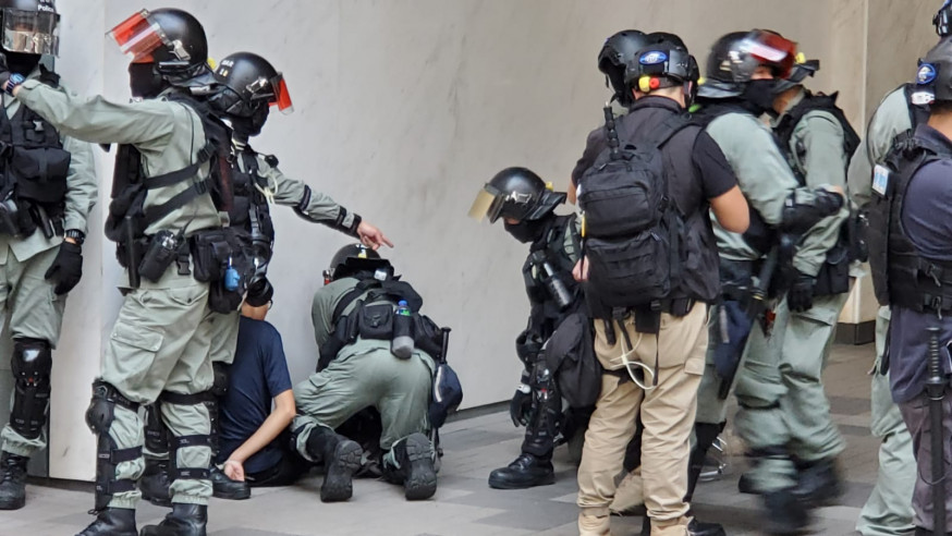 當日警方在銅鑼灣及灣仔拘捕多人。資料圖片