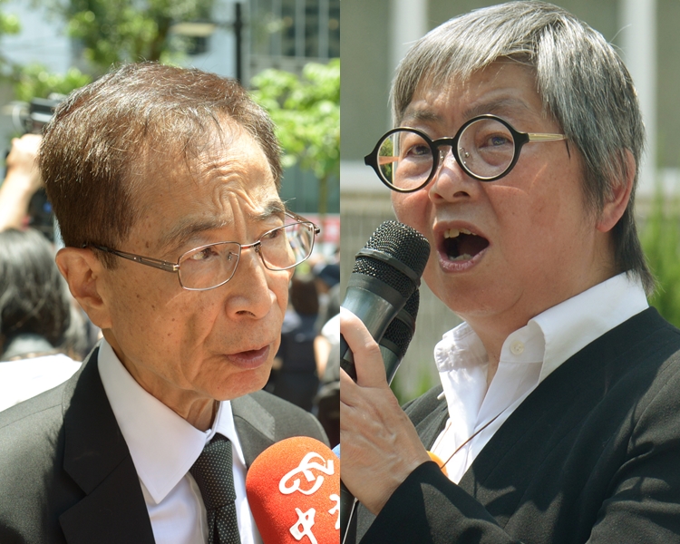 李柱銘(左)及吳靄儀(右)。 資料圖片