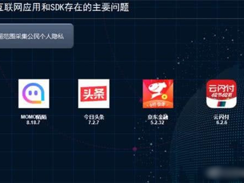 國家計算機病毒中心昨日發佈違規APP名單。網圖