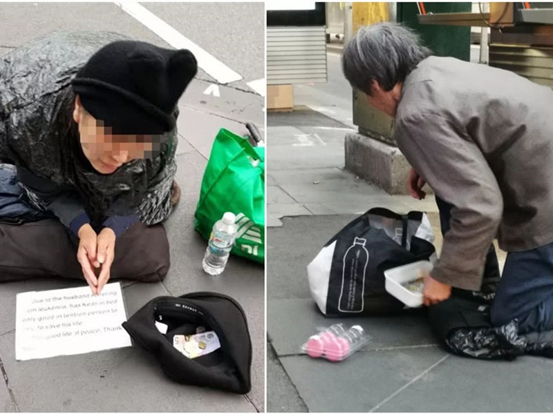 中國職業乞丐驚現澳洲墨爾本街頭,警方斥:利用市民善心行騙。網圖