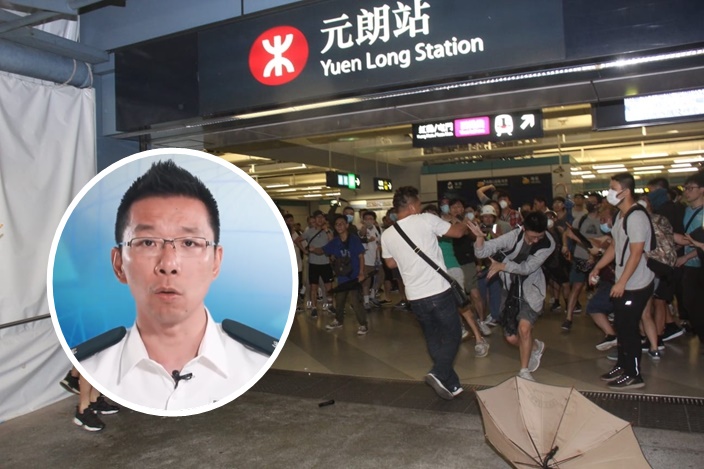 劉肇邦(小圖)指當晚3小時內接獲逾24000個求助電話。警察facebook/網圖