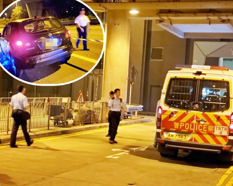 警方強調警員開槍符合指引。小圖為涉案私家車。
