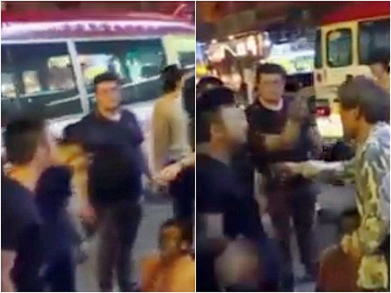 紋身男上前阻止。網上影片