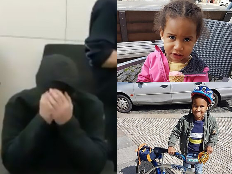 法國人Laurent F.(左),報復前妻,勒昏2歲女(右上)5歲兒(右下),並在他們口中灌入建築泡沫,令他們窒息致死。(網圖)