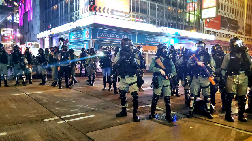 【修例風波】警方指多區遭示威者大肆破壞 正採取驅散行動