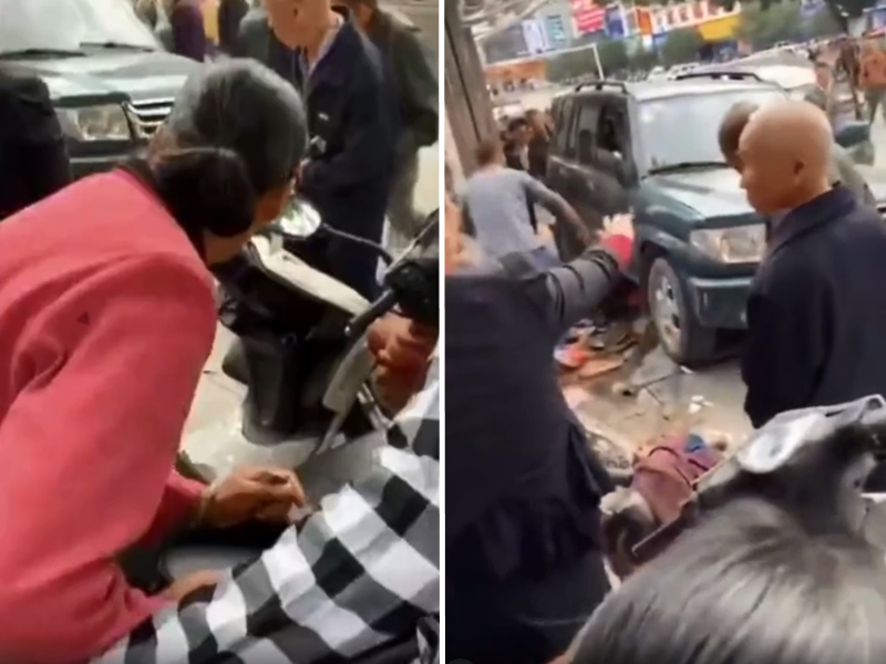 廣西桂林荔浦市日前發生一宗嚴重交通意外。影片截圖
