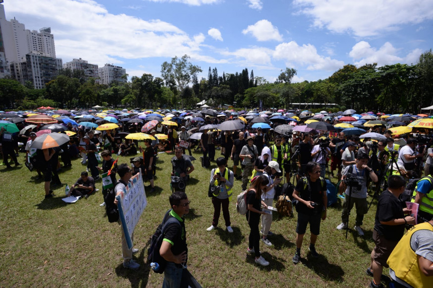 民陣明日在維園舉行集會。資料圖片