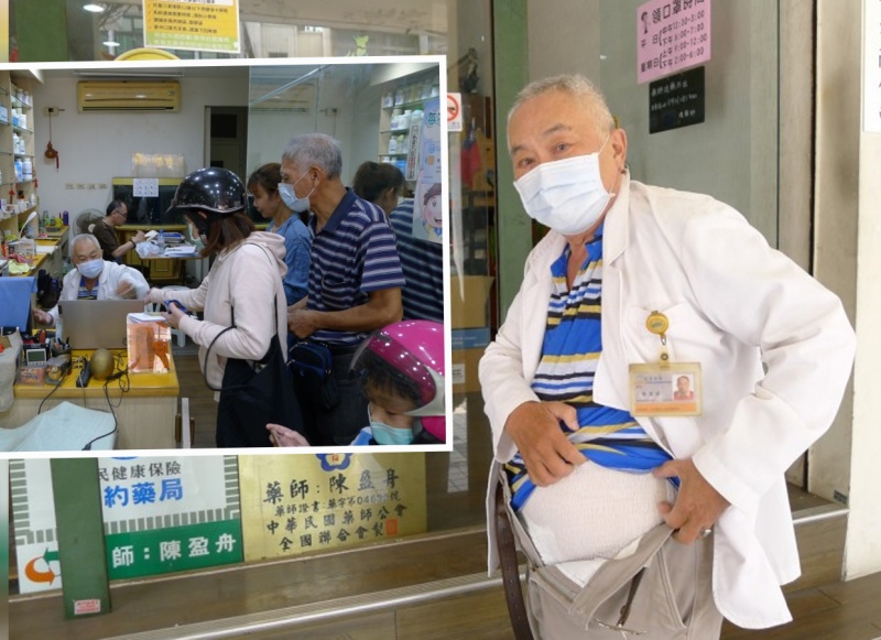 伯伯穿不惜紙尿片也要幫助市民。網圖